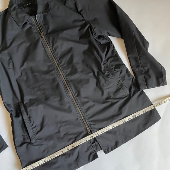 Theory black zip front jacket size large - Picture 3 of 15